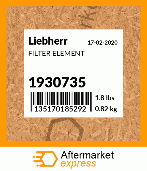 FILTER ELEMENT 1930735
