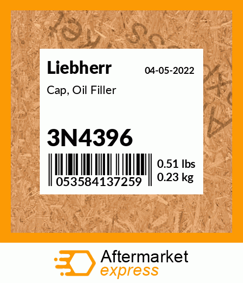 Cap, Oil Filler 3N4396