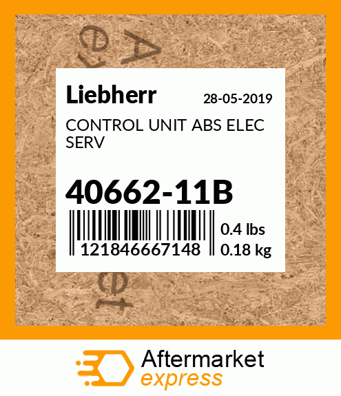 CONTROL UNIT ABS ELEC SERV 40662-11B