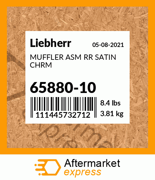 MUFFLER ASM RR SATIN CHRM 65880-10