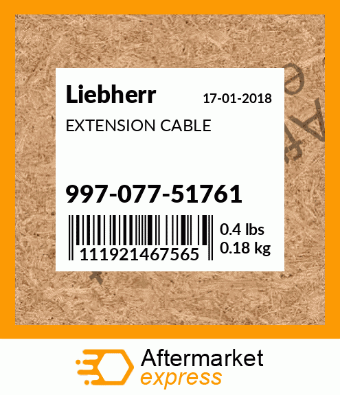 EXTENSION CABLE 997-077-51761