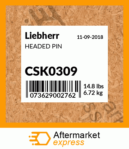 HEADED PIN CSK0309