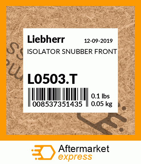 ISOLATOR SNUBBER FRONT L0503.T