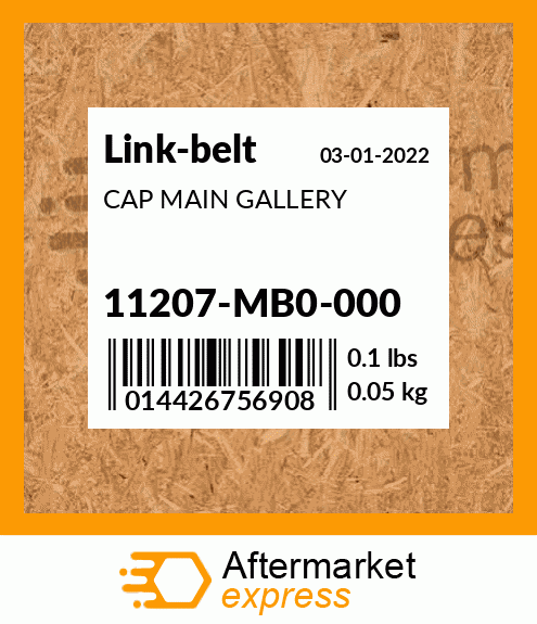 CAP MAIN GALLERY 11207-MB0-000