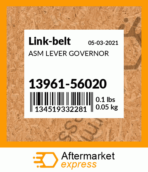 ASM LEVER GOVERNOR 13961-56020