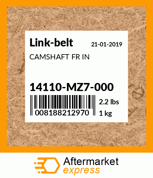 CAMSHAFT FR IN 14110-MZ7-000