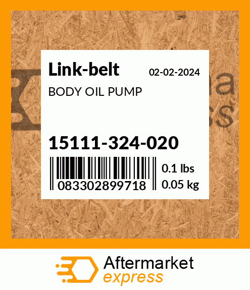BODY OIL PUMP 15111-324-020