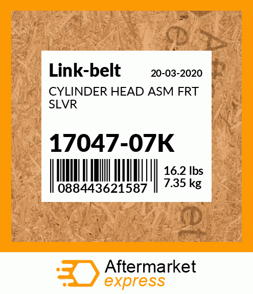 CYLINDER HEAD ASM FRT SLVR 17047-07K