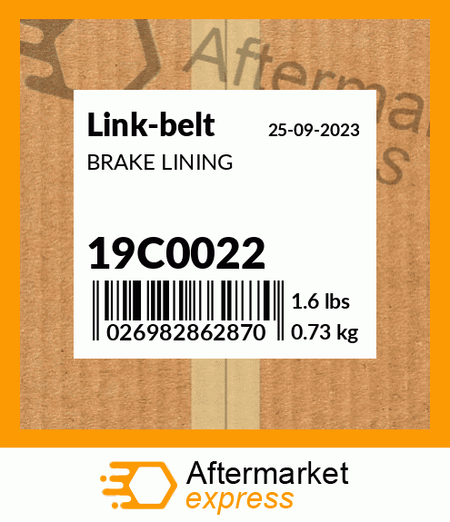 BRAKE LINING 19C0022