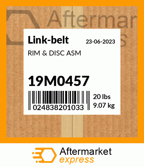 RIM & DISC ASM 19M0457