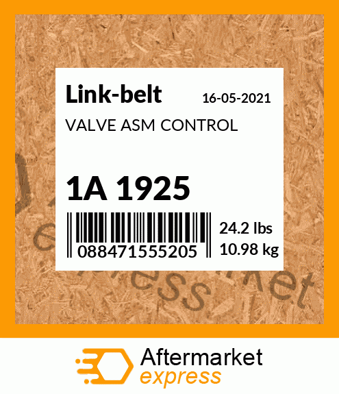 VALVE ASM CONTROL 1A 1925