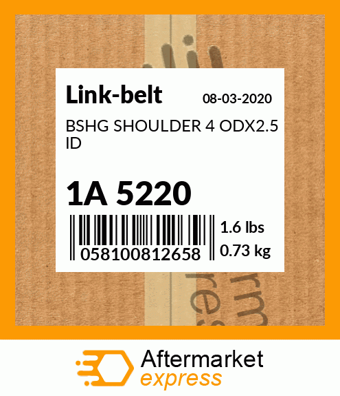 BSHG SHOULDER 4 ODX2.5 ID 1A 5220