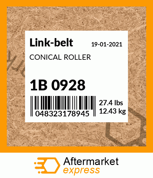 CONICAL ROLLER 1B 0928
