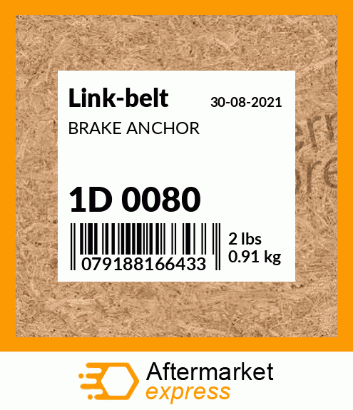 BRAKE ANCHOR 1D 0080