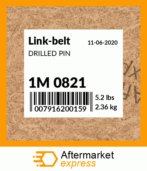 DRILLED PIN 1M 0821