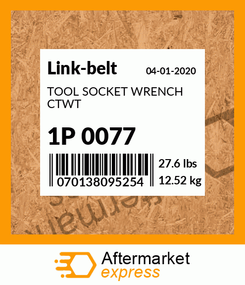 TOOL SOCKET WRENCH CTWT 1P 0077