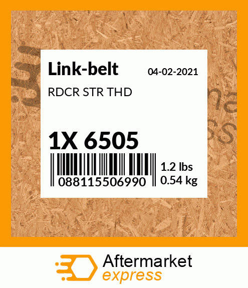 RDCR STR THD 1X 6505
