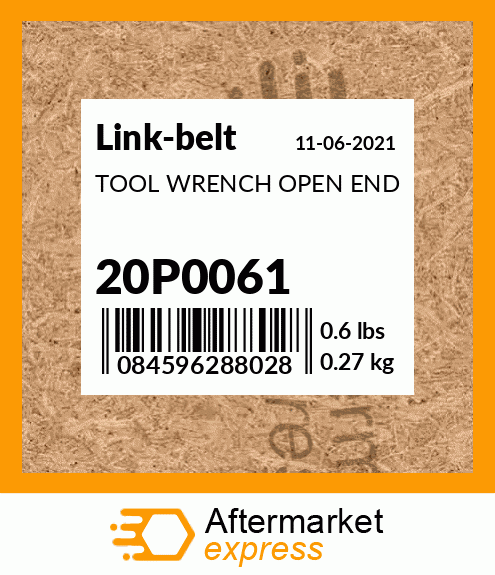TOOL WRENCH OPEN END 20P0061
