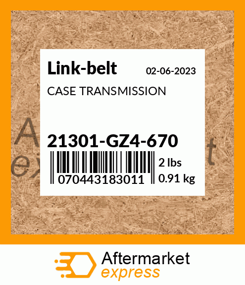 CASE TRANSMISSION 21301-GZ4-670