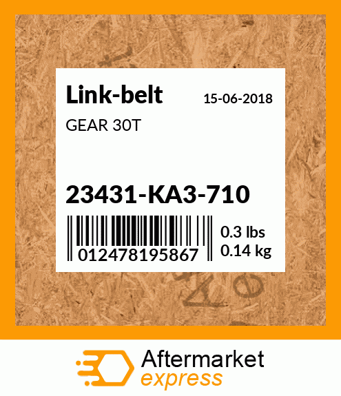 GEAR 30T 23431-KA3-710