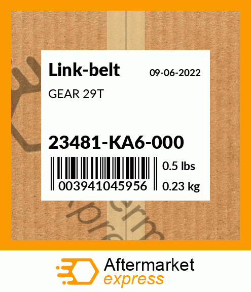 GEAR 29T 23481-KA6-000