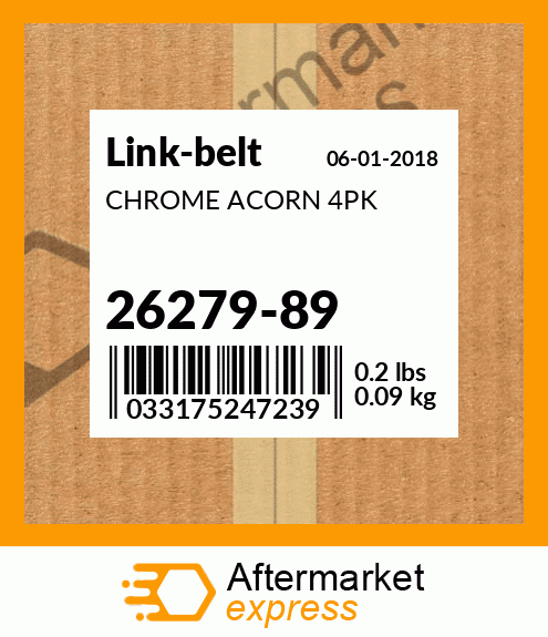 CHROME ACORN 4PK 26279-89