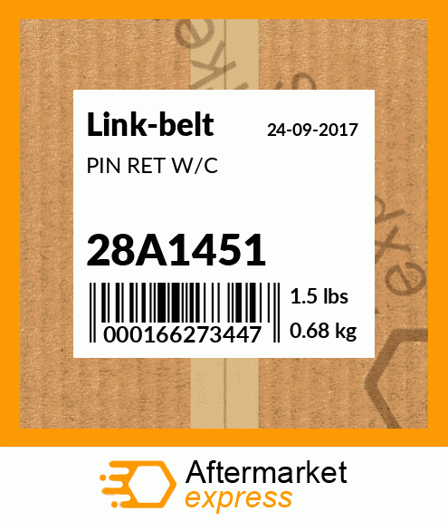 PIN RET W/C 28A1451