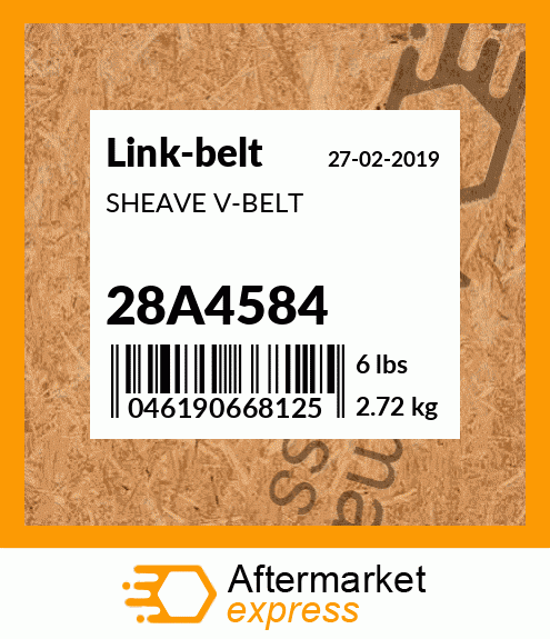 SHEAVE V-BELT 28A4584