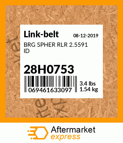 BRG SPHER RLR 2.5591 ID 28H0753