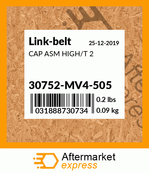 CAP ASM HIGH/T 2 30752-MV4-505