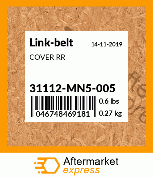 COVER RR 31112-MN5-005