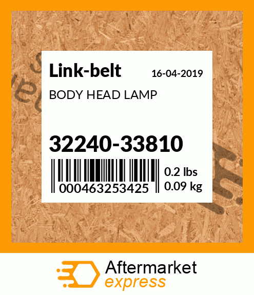 BODY HEAD LAMP 32240-33810