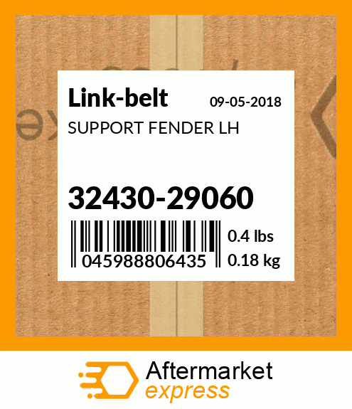 SUPPORT FENDER LH 32430-29060