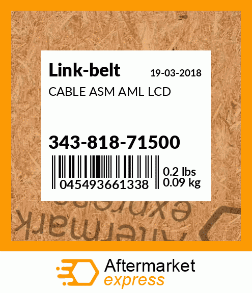 CABLE ASM AML LCD 343-818-71500