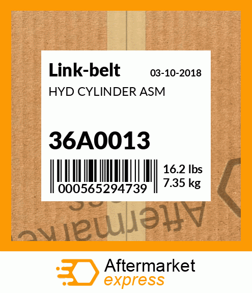 HYD CYLINDER ASM 36A0013