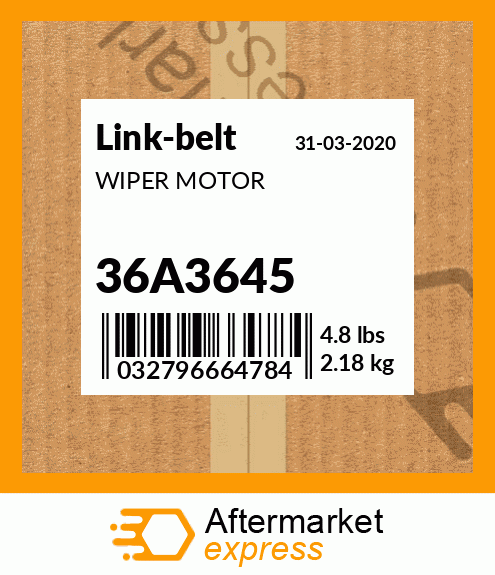 WIPER MOTOR 36A3645