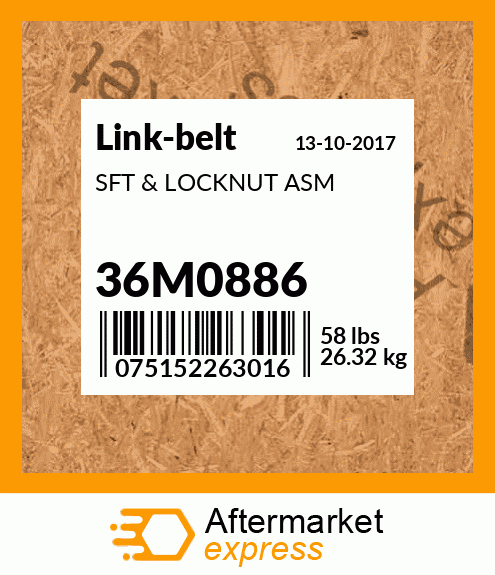 SFT & LOCKNUT ASM 36M0886
