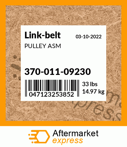 PULLEY ASM 370-011-09230
