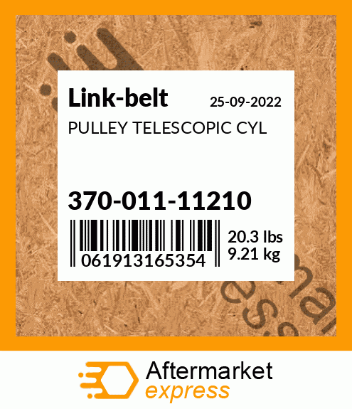 PULLEY TELESCOPIC CYL 370-011-11210