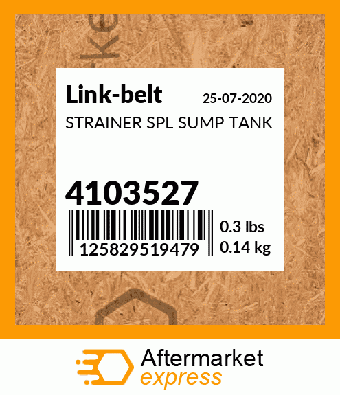 STRAINER SPL SUMP TANK 4103527