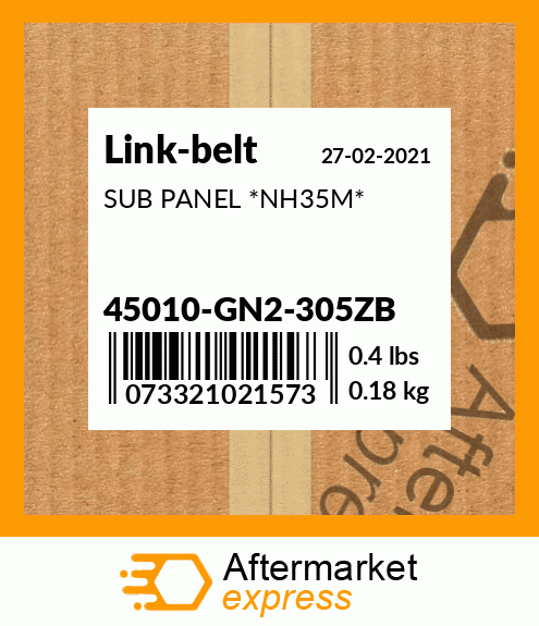 SUB PANEL *NH35M* 45010-GN2-305ZB