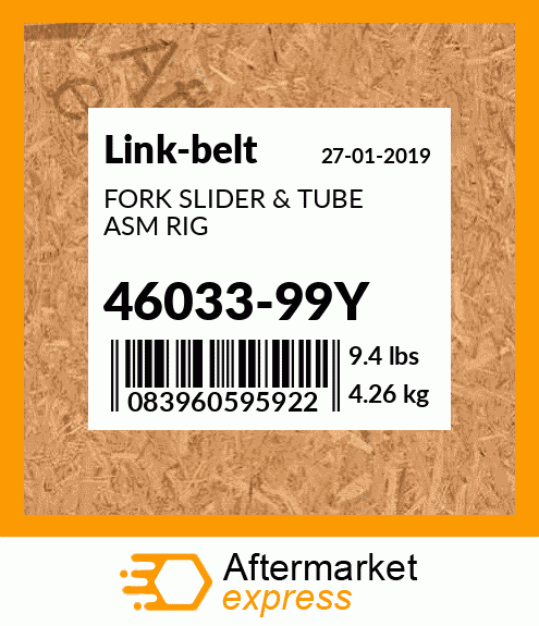 FORK SLIDER & TUBE ASM RIG 46033-99Y