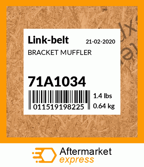 BRACKET MUFFLER 71A1034