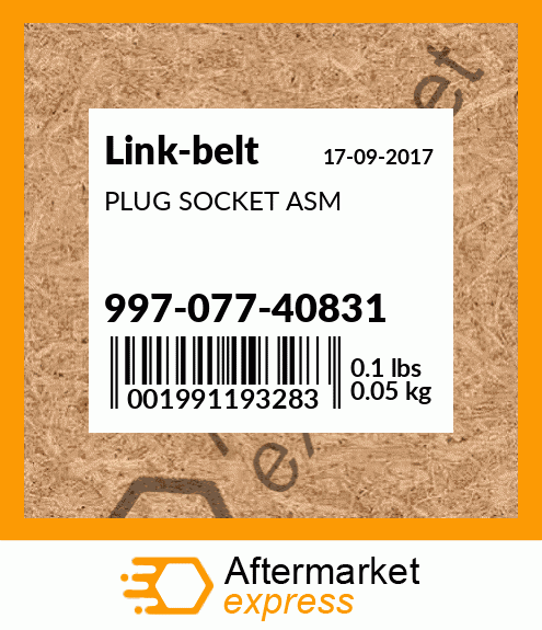 PLUG SOCKET ASM 997-077-40831