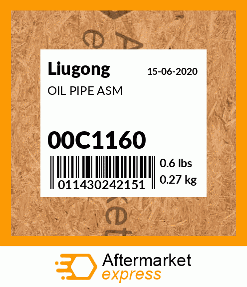 OIL PIPE ASM 00C1160