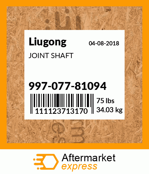 JOINT SHAFT 997-077-81094