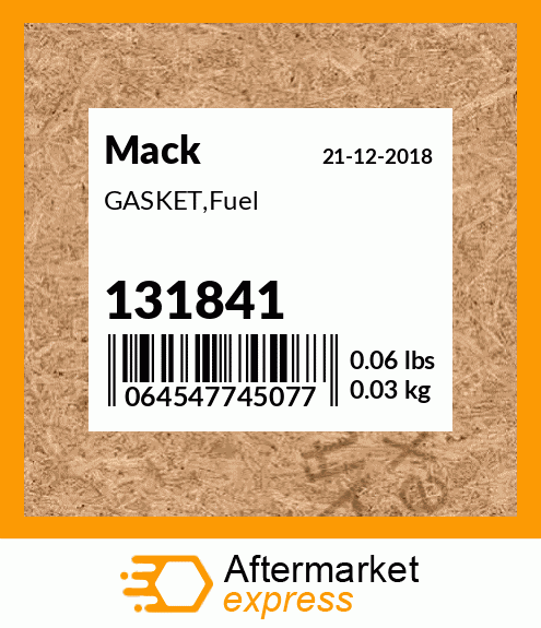 GASKET,Fuel 131841