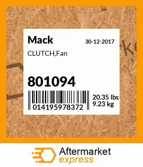 CLUTCH,Fan 801094