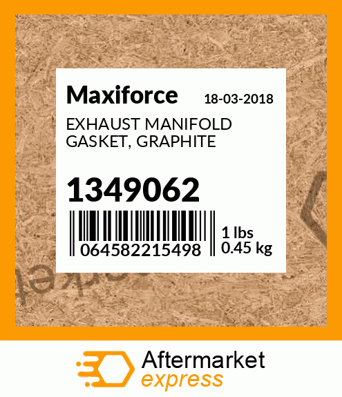 EXHAUST MANIFOLD GASKET, GRAPHITE 1349062