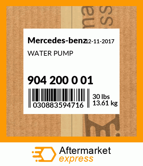 WATER PUMP 904 200 0 01